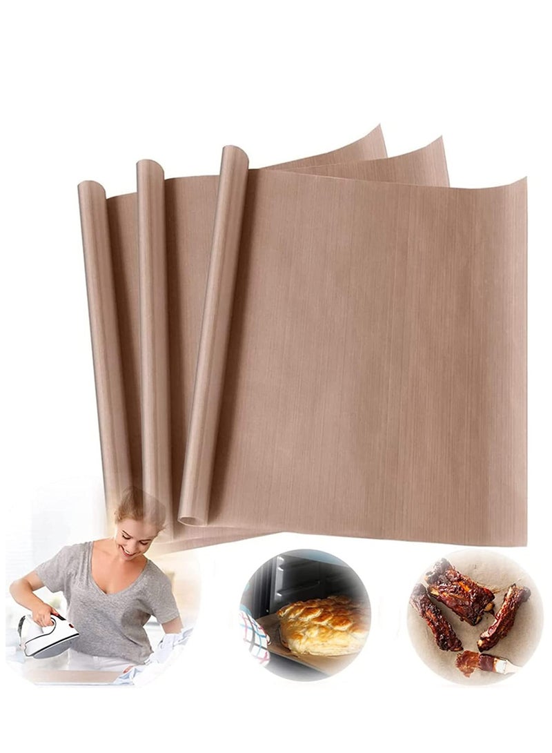 SOLARAE Oven Grill Mat Teflon Sheet 3 Pack for Heat Press Transfer Non-Stick Paper Reusable Resistant Craft High-temperature - Image 1
