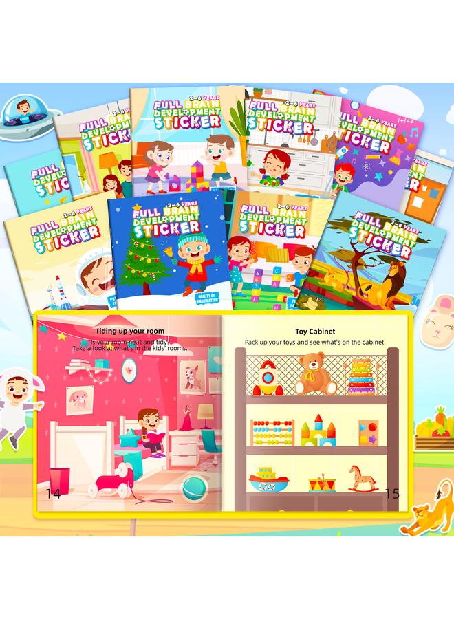 Bluejw Selling 10 Copies Of Children's Enlightenment Books, Whole Brain Development, Sticker Books, New Products, Concentration Training, Quiet Books - Image 1