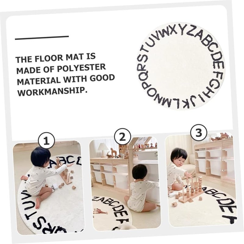 سجادة الأبجدية غير القابلة للانزلاق والقابلة للغسيل، سجادة ناعمة لمنطقة لعب الأولاد أو مكاتب المنزل أو حصيرة الأرضية - Image 5