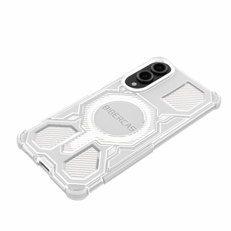 BIBERCAS For Samsung Galaxy S25 Edge 5G Transparent Color Series Magsafe Air Bag Shockproof Phone Case(Purple) - Image 4