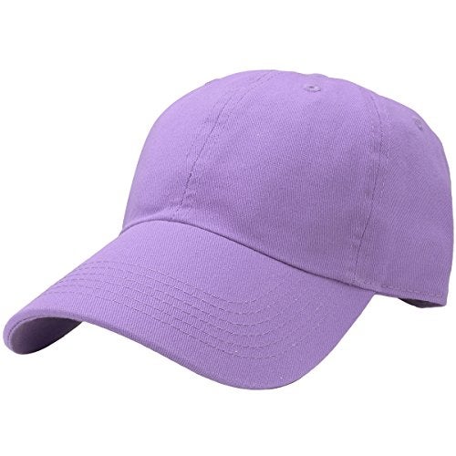 Falari Classic Baseball Cap Dad Hat 100% Cotton Soft Adjustable Size Lavender - Image 1