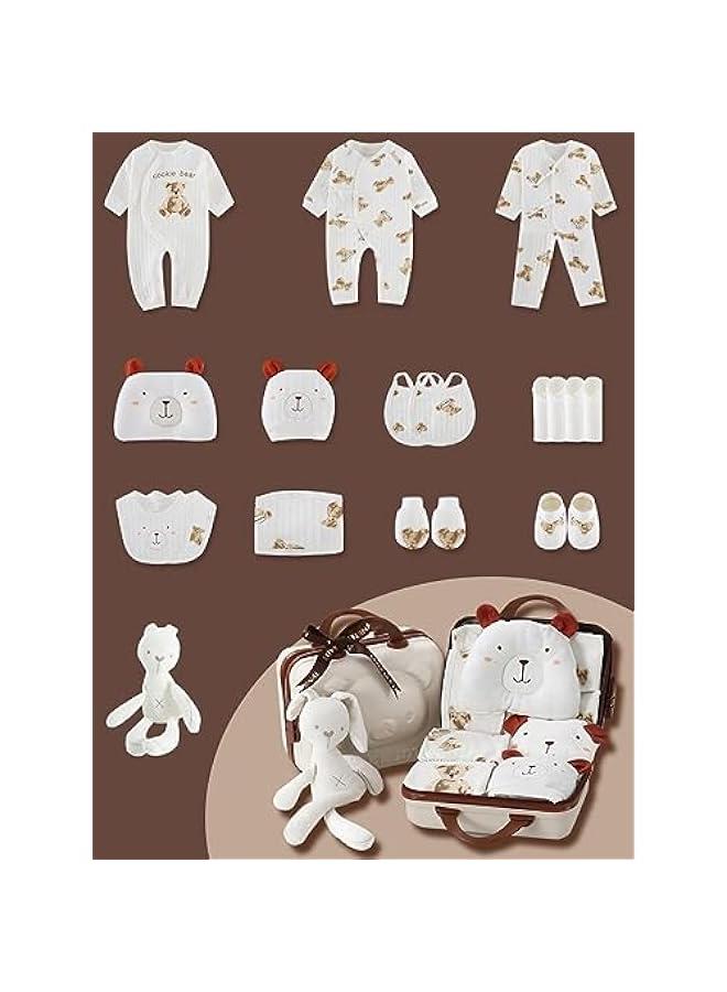 MIXDE Winter Warm Newborn Baby Gifts Set Newborn Layette Gift Set Baby Girl Boy Gifts Premium Cotton Baby Clothes Accessories Set Fits Newborn to 3 Months - Image 2