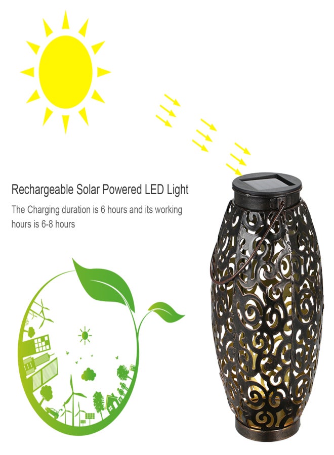 مصباح LED يعمل بالطاقة الشمسية، مصباح معلق خارجي مقاوم للماء بمعيار IP44، مناسب للفناء والحديقة والممرات - Image 3