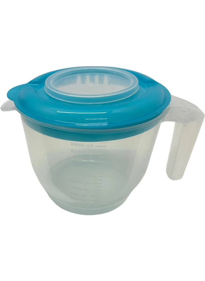 Hane216 Splash-Free Mixer Container with Special Protection Cover 2.5 Lt