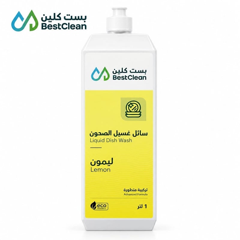 BEST CLEAN Liquid Dish Wash, Lemon, 1 L - Image 1
