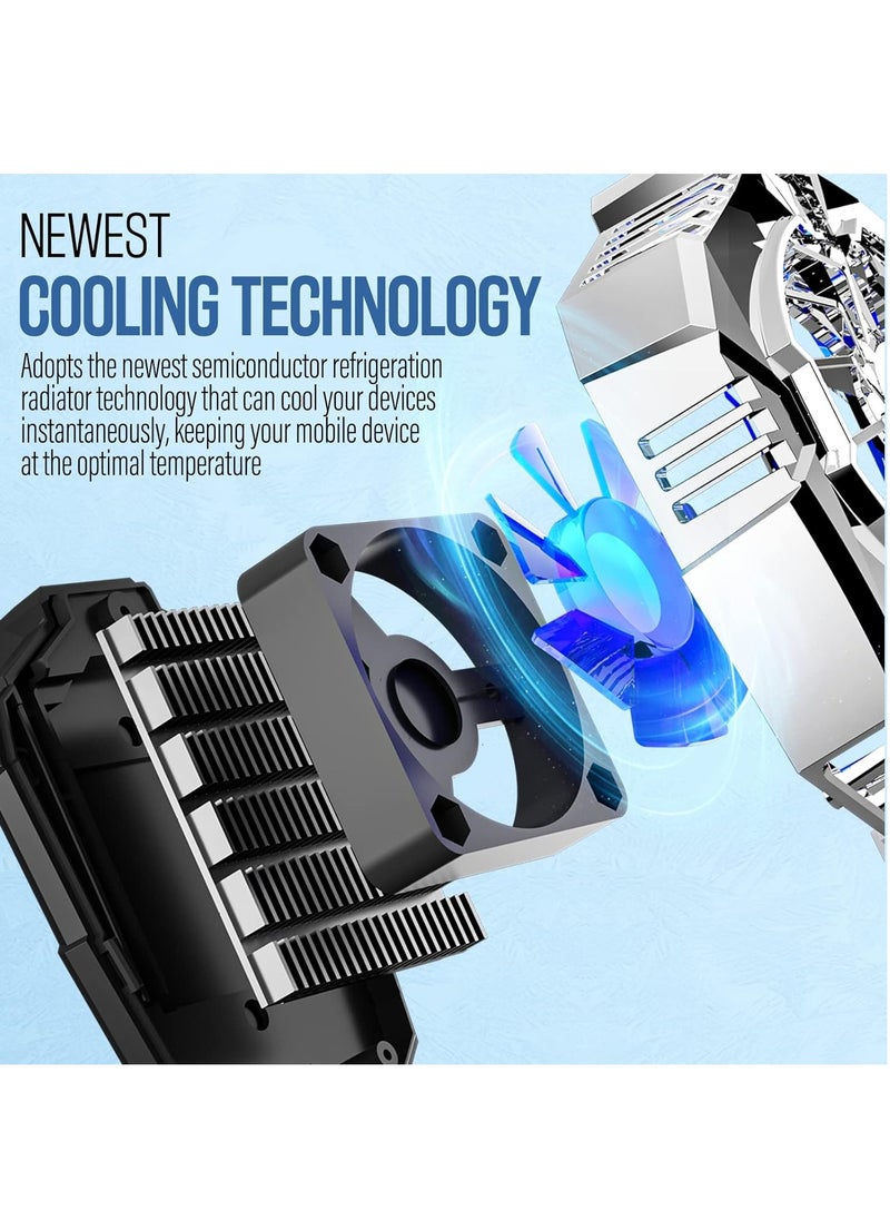 Generic - X20 Phone Cooler for Gaming, Universal Phone Cooling Fan with Two Cooling Modes, Mobile Phone Radiator Case for iPhone Android Smartphones from 4.5 to 7in, Cell Phone Cooler for Live Streaming - Image 1