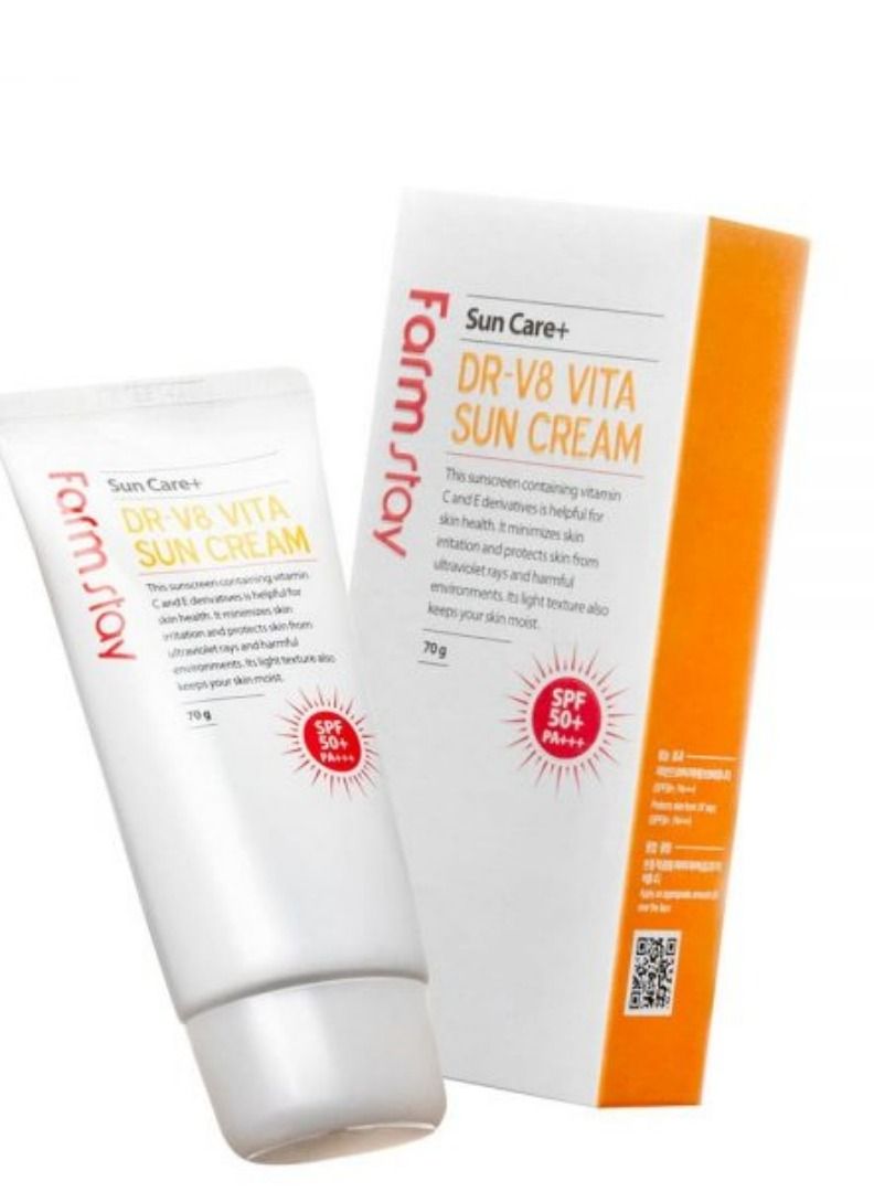 Farm Stay Sun Care+ Dr-V8 Vita Sun Cream SPF50++ 70ml - Image 3