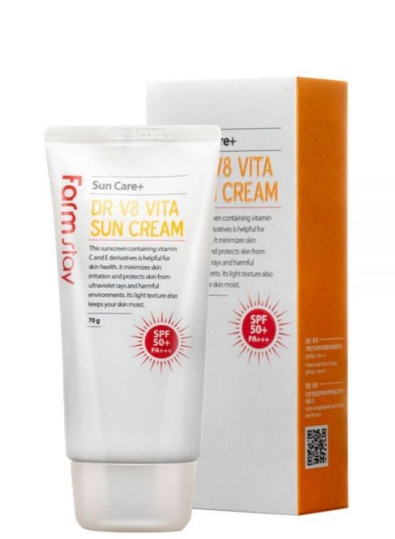 Farm Stay Sun Care+ Dr-V8 Vita Sun Cream SPF50++ 70ml - Image 2