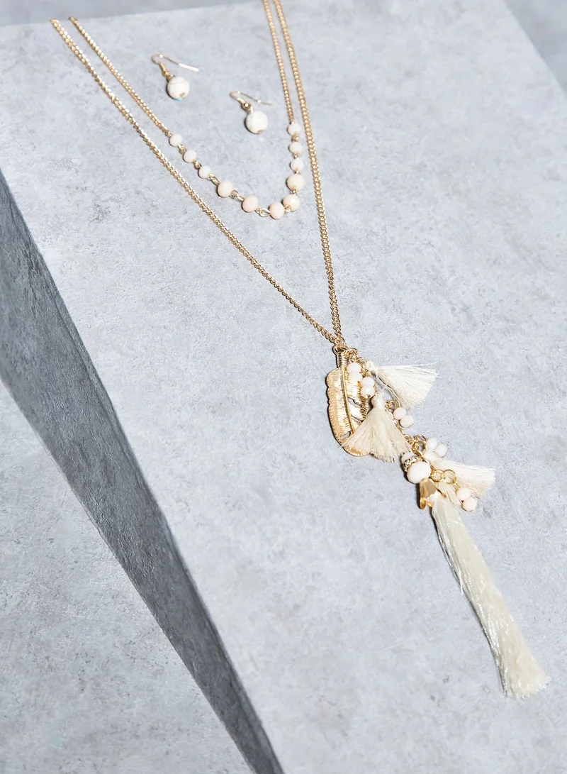 Ginger Tassel Necklace