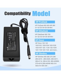 Generic 90W 65W Power Supply for HP ProDesk 600 400 G1 G2 G3 G4 G5 G6 Mini PC HP EliteDesk 800 Mini HP Omni 120 100 All-in-One, HP Slimline 260 400 260-A010 260-A114 Power  - Image 2