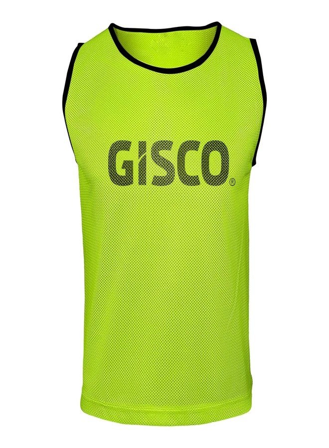 GISCO Sports Training Bibs Training Vest (Set of 6) | Yellow | Size-Small | Quality Mesh Vests for Sports, Training, and Practice Sessions - Image 1