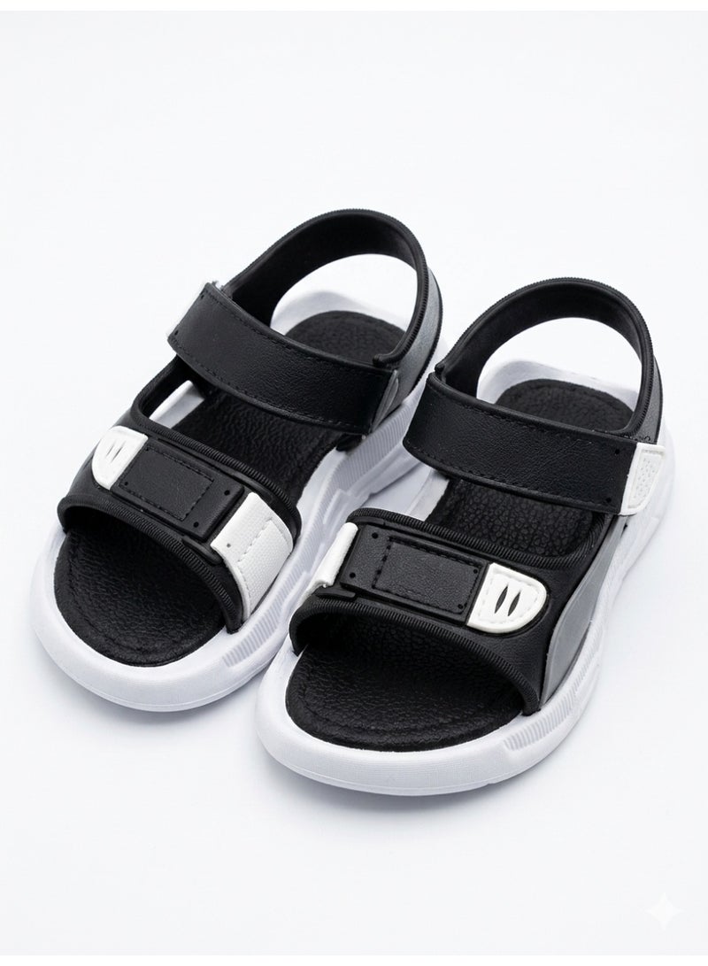 Kids' Casual Comfort Woven Flat Slides - Comfortable Open Toe Beach and All-Purpose Children Summer Sandals