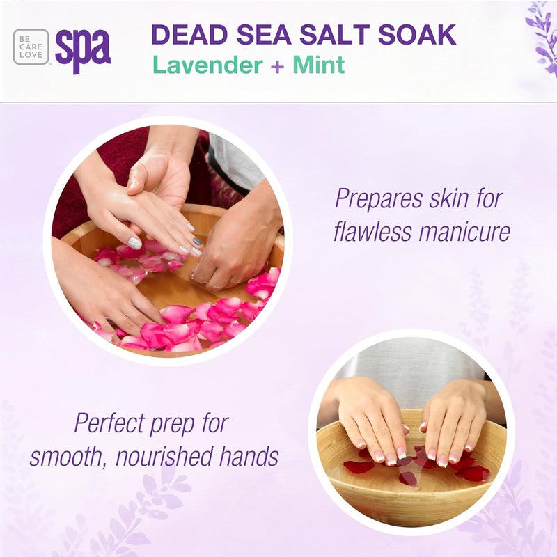 BCL SPA Dead Sea Salt Soak Bath Salt with Organic Lavender Mint Shae Butter Arnica Aloe Vera Juice Chamomile Argan Oil Jojoba Oil Skin Exfoliator HomeProfessional Use 16 fl oz - Image 3
