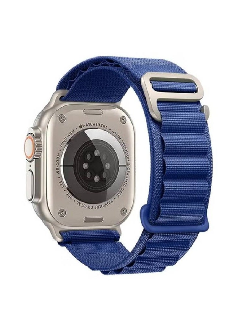 Generic - Apple Watch Ultra 2 Band/Apple Watch Ultra Band 49mm 45mm 44mm 42mm 38mm 40mm 41mm Men Women, Rugged Alpine Loop Nylon Sport Bands with Titanium G-Hook Braided Stap for iWatch Series - Image 1