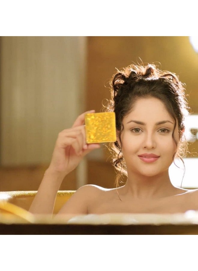 VCare 24K Gold bath Soaps for women| Skincare Moisturizing Beauty Bathing Soap Bar | With 24K Gold & Soy Protein | Softer Skin | All Skin Types (Pack of 2) 125 g - Image 4