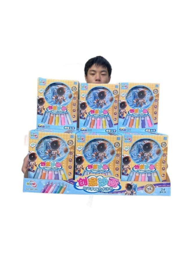 Large Display Box 24 Containing Creative Sand Painting Play House Toys Playground Organization Activity Points Small Gift Toys-Color:989-279 Bear (24 Times) - Image 5