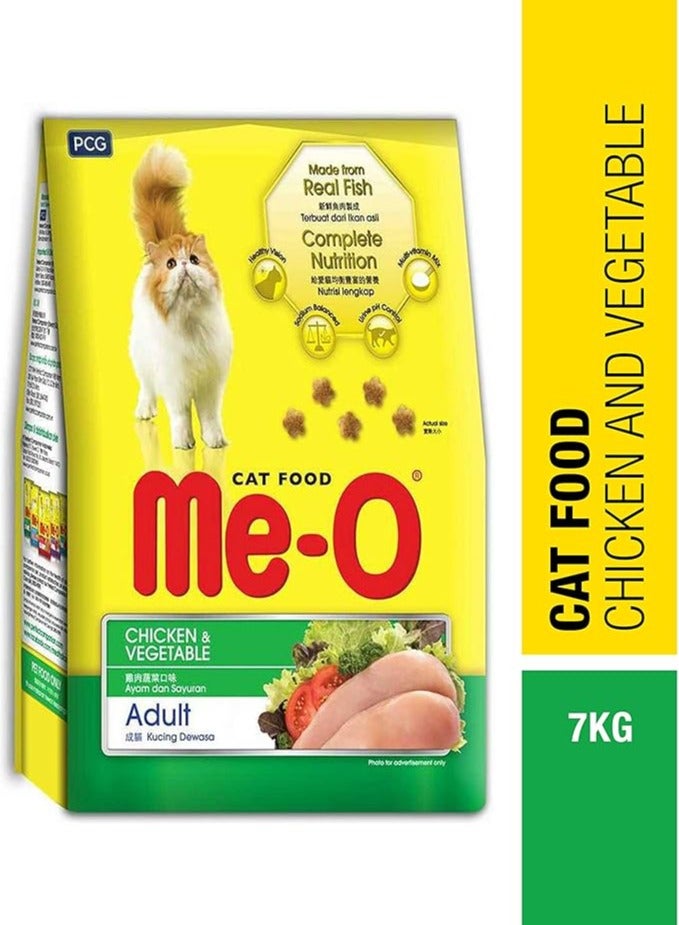 Me-O Adult Cat Food, Chicken and Vegetable, 7 Kg - Image 2
