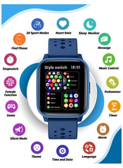 DMG TECH Kids Smart Watch Girls Boys, Smart Watch for Kids Game Smart Watch Gifts for 4-16 Years Old with Sleep Mode 20 Sports Modes 5 Games Pedometer Birthday Gift for Boys Girls  - Image 2