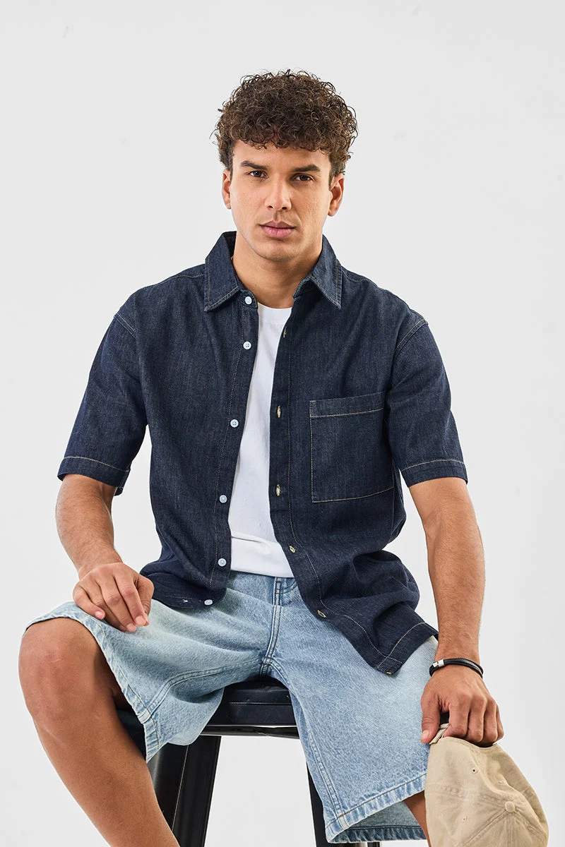 SNITCH Relaxed Fit Denim Shirt