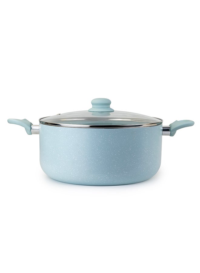 WILSON Oak Large Casserole with Lid and Marble Coating, Soft Touch Handle, Stew Pot Suitable for Gas, Electric, Induction, and Ceramic Stove Dutch Oven - 28cm – Cream - Image 2