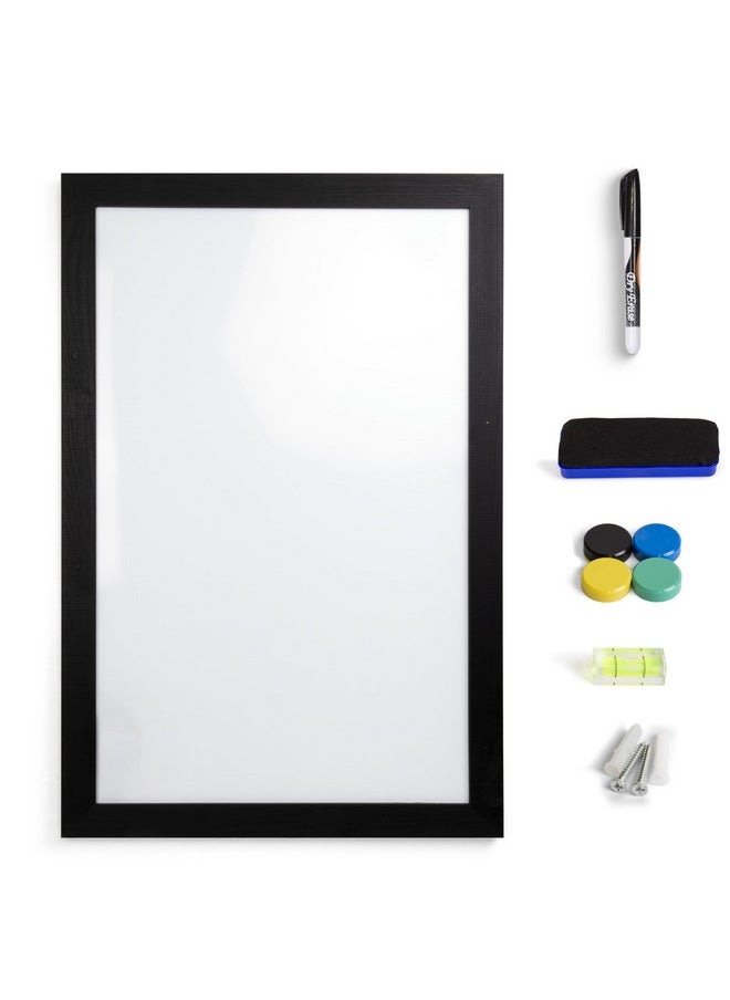 Netic Dry Erase Whiteboard, 24" X 36", Vertical/Horizontal Wall Mount, Includes Black Marker, Eraser And 4 Magnets, By Better Office Products (Solid Black) - pzsku/ZECAB2C8BEF14FEF641D3Z/45/_/1731928104/ff5f305d-316d-41eb-a2fe-0ee0390cd9a5