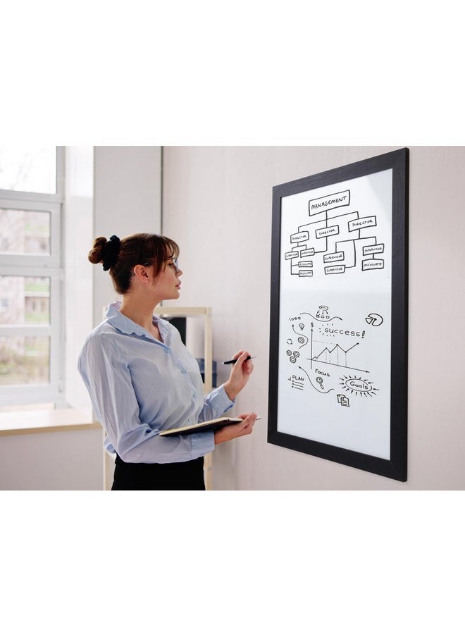 Netic Dry Erase Whiteboard, 24" X 36", Vertical/Horizontal Wall Mount, Includes Black Marker, Eraser And 4 Magnets, By Better Office Products (Solid Black) - pzsku/ZECAB2C8BEF14FEF641D3Z/45/_/1731928109/b0dc9dbf-2c02-4312-8700-b0d6a5ab4d64