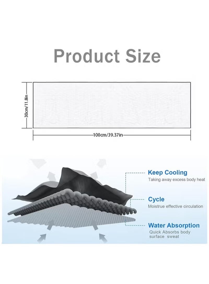 CABINA HOME Cooling Towel, Cool And Dry Towel In Summer, Suitable For Bicycle, Yoga, Running, Fitness Enthusiasts 30x100cm - Image 3