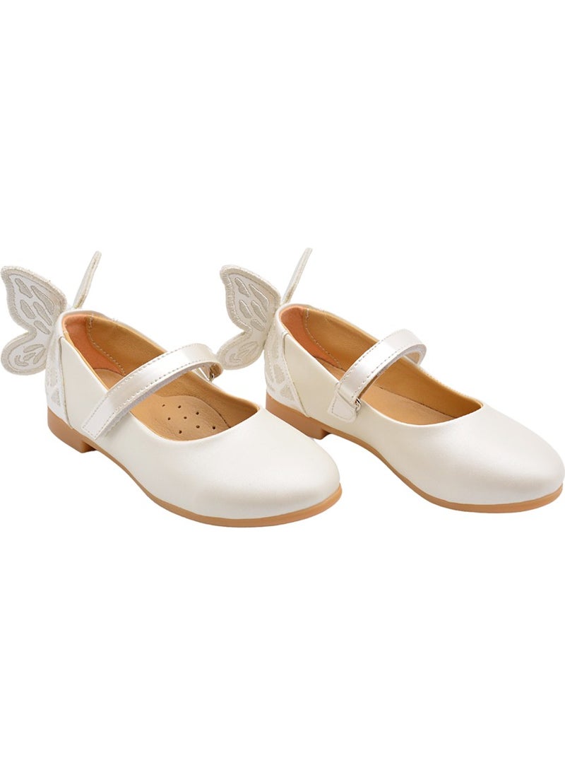 Kids A More Mariposa Butterfly Figure Detailed Girls Ballerina Shoes Pearl Color10  - Image 3