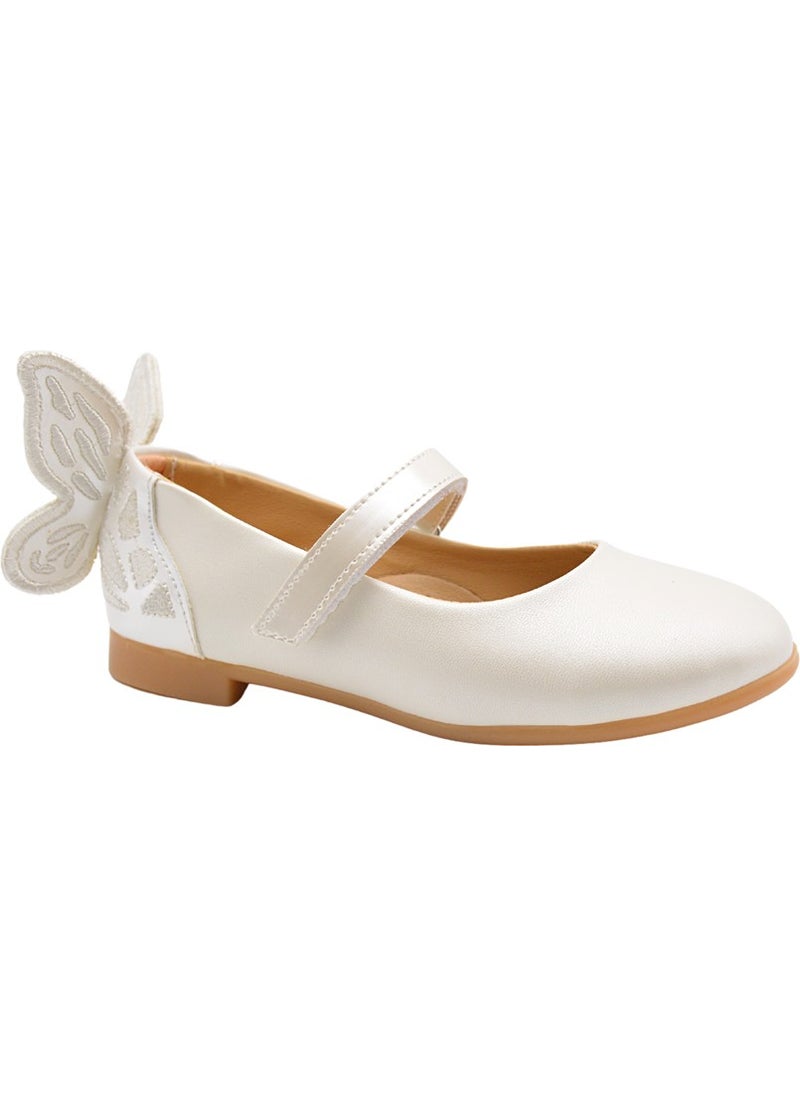 Kids A More Mariposa Butterfly Figure Detailed Girls Ballerina Shoes Pearl Color10  - Image 5