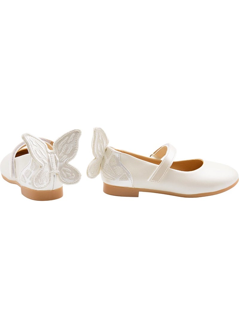 Kids A More Mariposa Butterfly Figure Detailed Girls Ballerina Shoes Pearl Color10  - Image 4