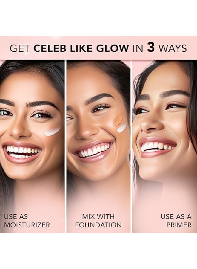 فاسيسكانادا كريم ستروب من فيس سكانادا - ذهبي وردي، 30 مل | برايمر + هايلايتر + مرطب | زبدة الشيا وحمض الهيالورونيك | ترطيب مكثف | بشرة ندية مشرقة خالية من العيوب | قاعدة مكياج مضيئة ومتألقة - Image 3