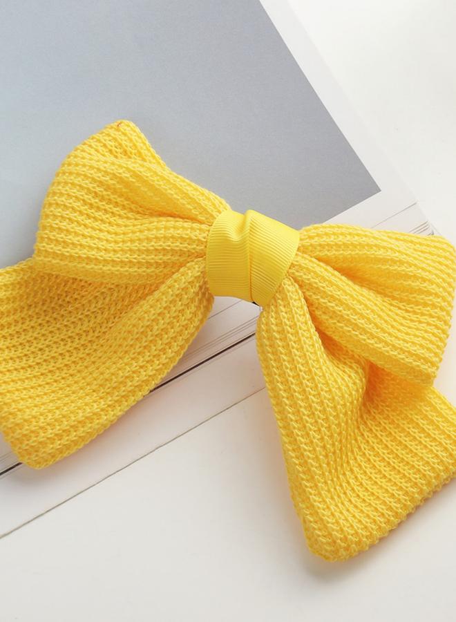 Take Two Yellow Bow Hair Clip - Image 3