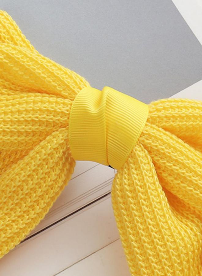Take Two Yellow Bow Hair Clip - Image 4