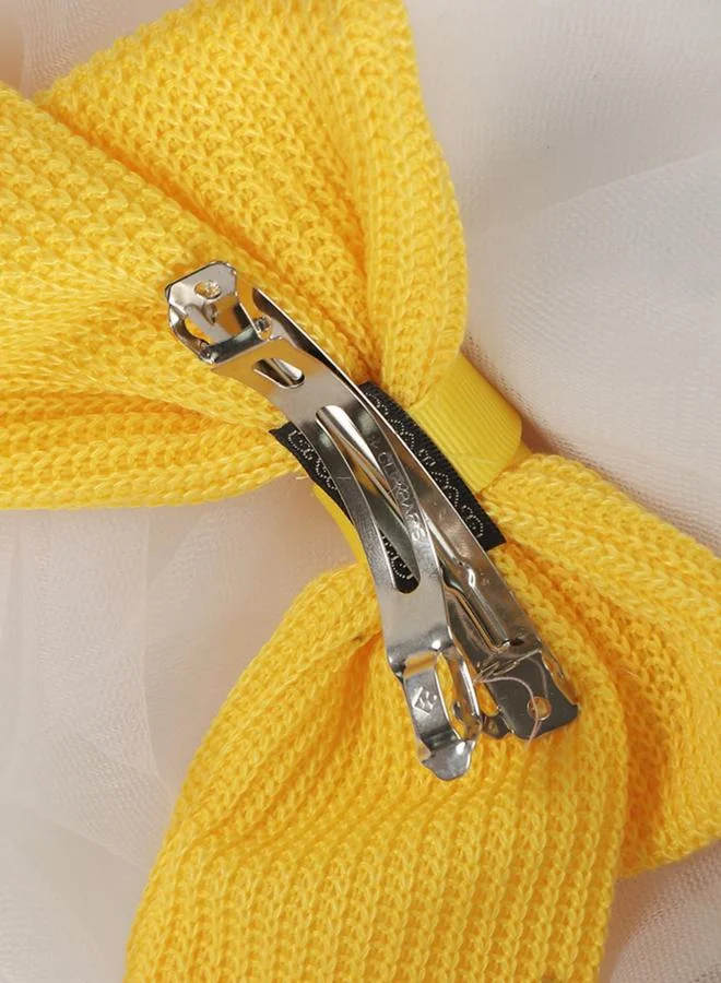 Take Two Yellow Bow Hair Clip