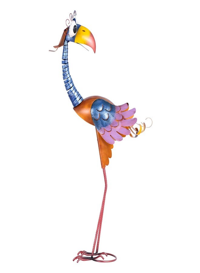 توراتس تمثال طائر معدني من توآرتس، حيوان واقف، زينة للحديقة الخلفية، منحوتة خارجية لتزيين الحديقة والفناء - Image 1