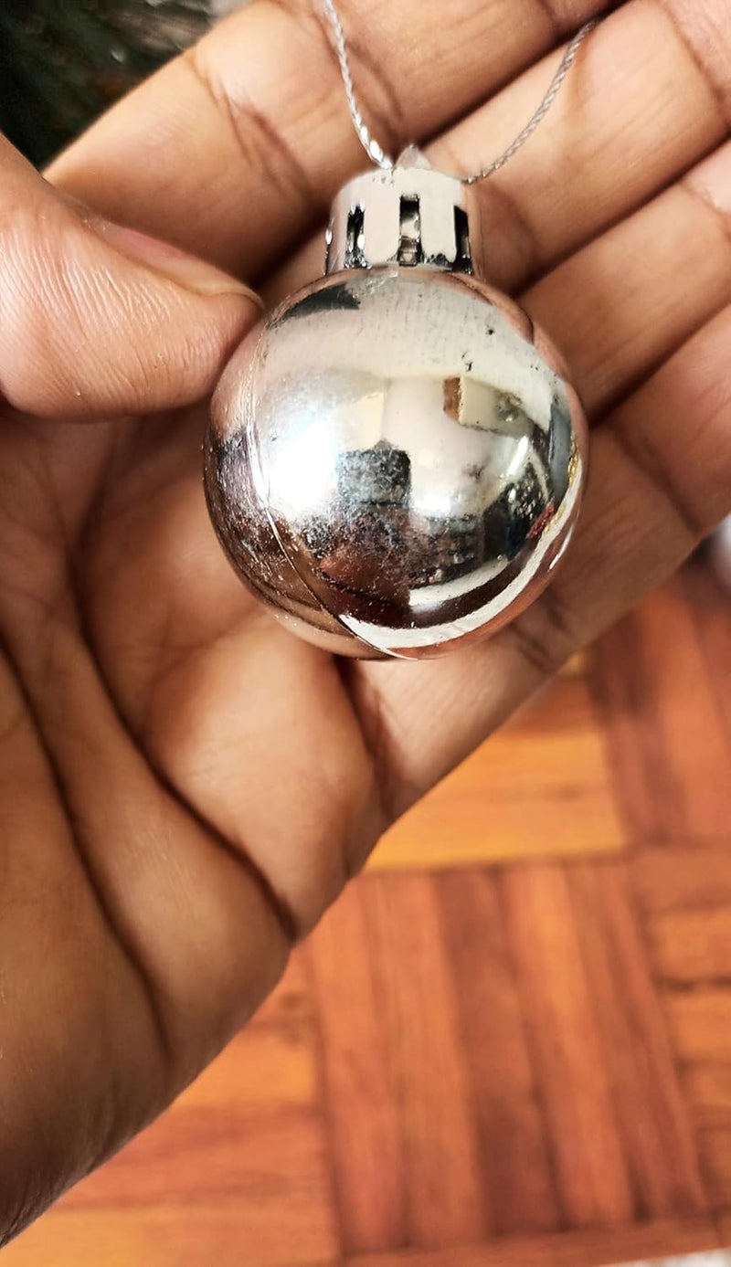 Elite Store Christmas Tree Hanging Ornaments Silver Balls for Xmas DecorationParty FavourFestivalHome DecorLiving Room 30 Pieces - Image 5