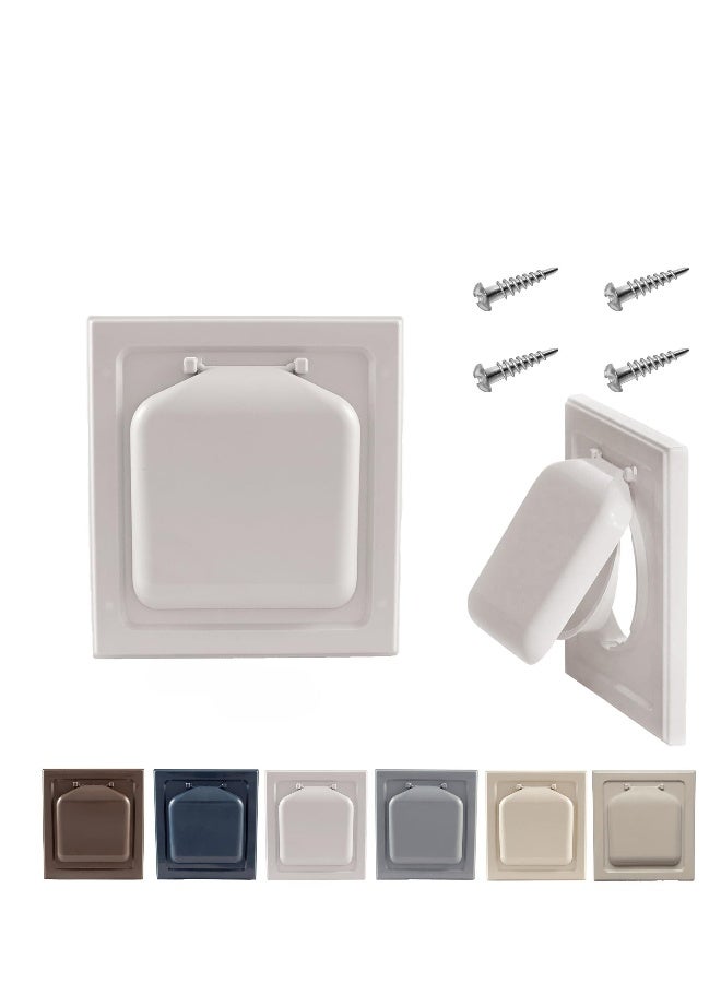 Dual Door Dryer Vent Cover Outdoor 4 inch, Made in USA, The ONLY Dryer Vent with a DUAL DOOR DAMPER To Seal Your Home, No Lint Collecting Screen - Image 1