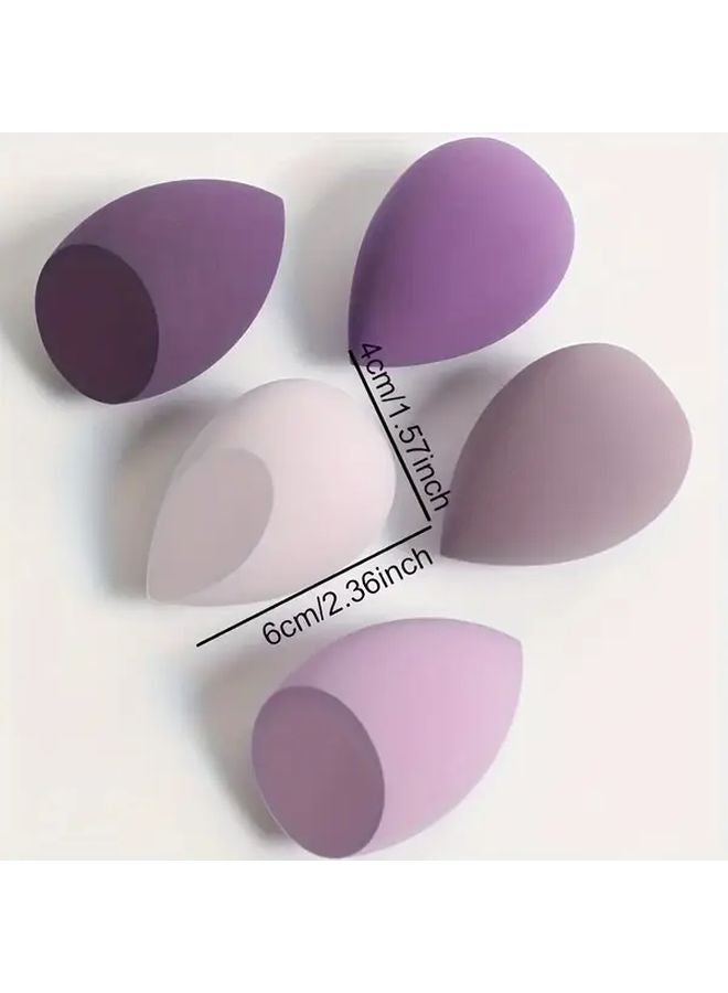 5 قطع إسفنج مكياج ناعم بيضاوي فائق النعومة خالي من الكحول مسحوق فعال ألوان عشوائية - Image 4