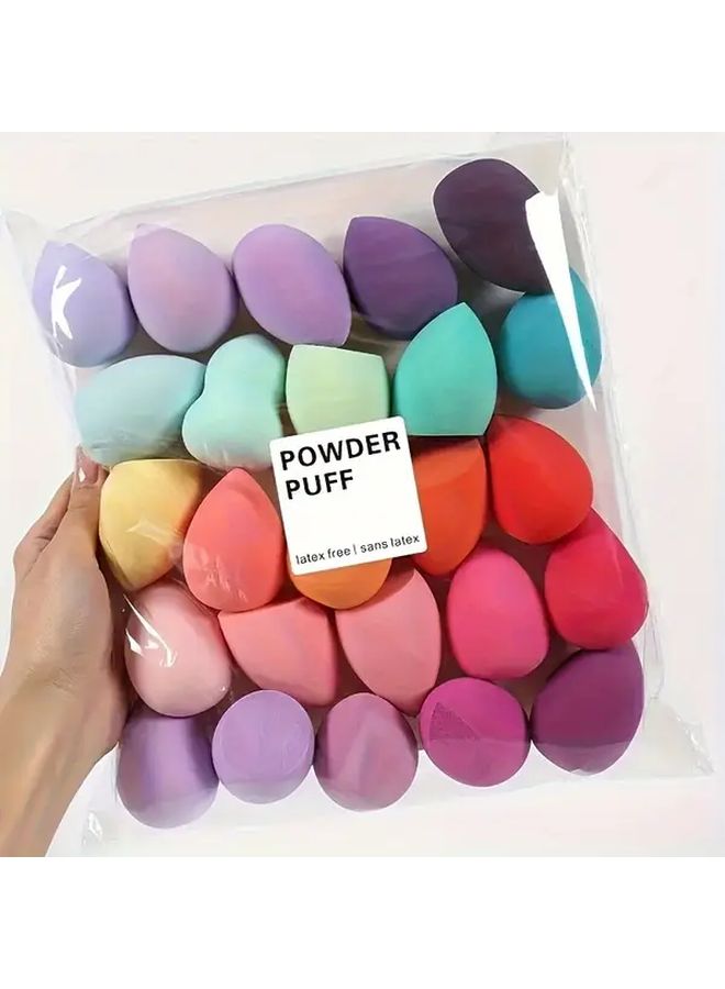 5 قطع إسفنج مكياج ناعم بيضاوي فائق النعومة خالي من الكحول مسحوق فعال ألوان عشوائية - Image 5