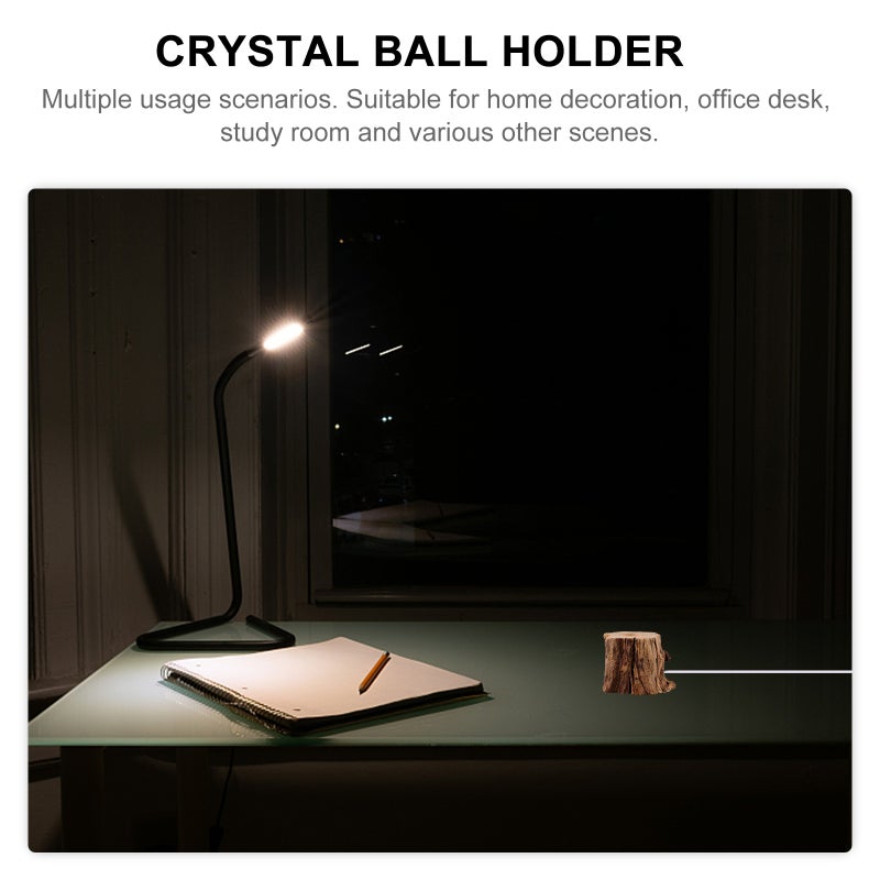 Crystal Stand Stump Shaped Night Light Stand USB Charging Light Holder - Image 5