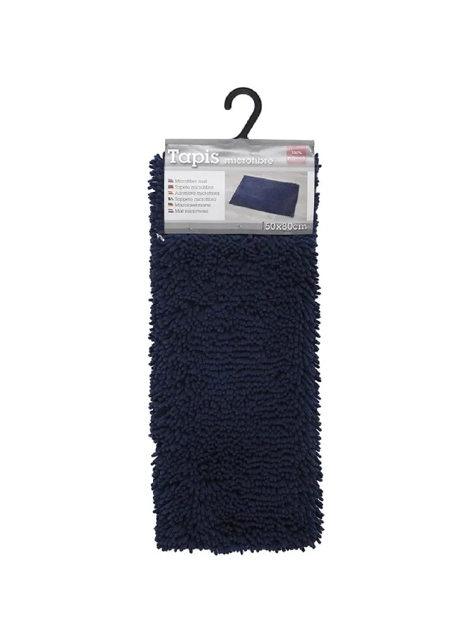 Tendance Anti-Slip Chenille Microfiber Bathroom Mat Navy Blue 50 x 80 cm 7742118