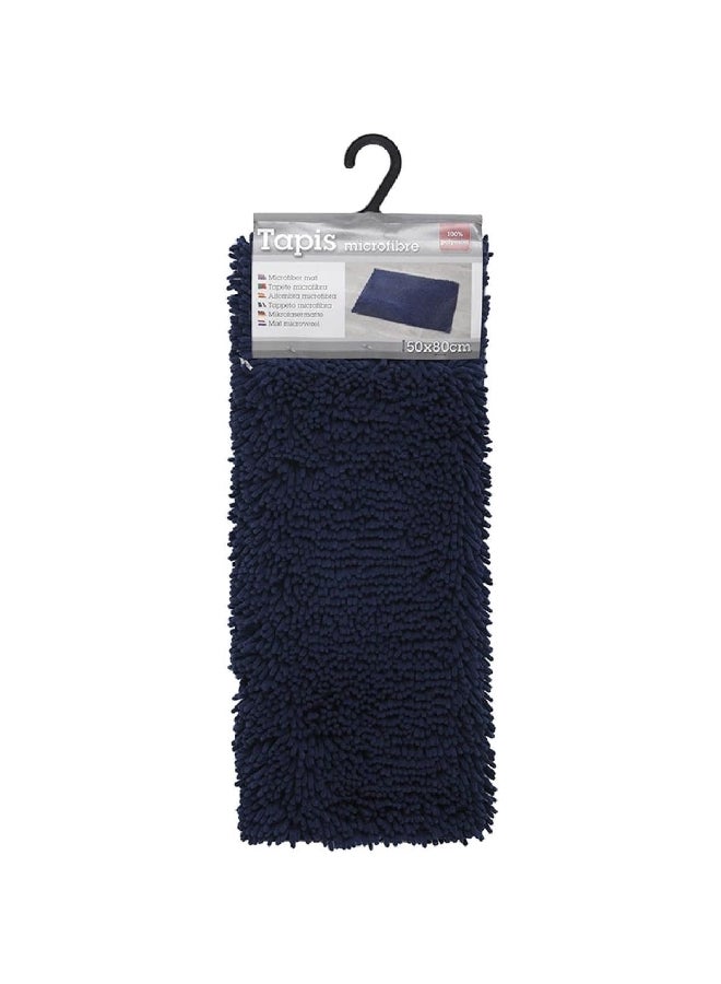 Tendance Anti-Slip Chenille Microfiber Bathroom Mat Navy Blue 50 x 80 cm 7742118 - Image 1