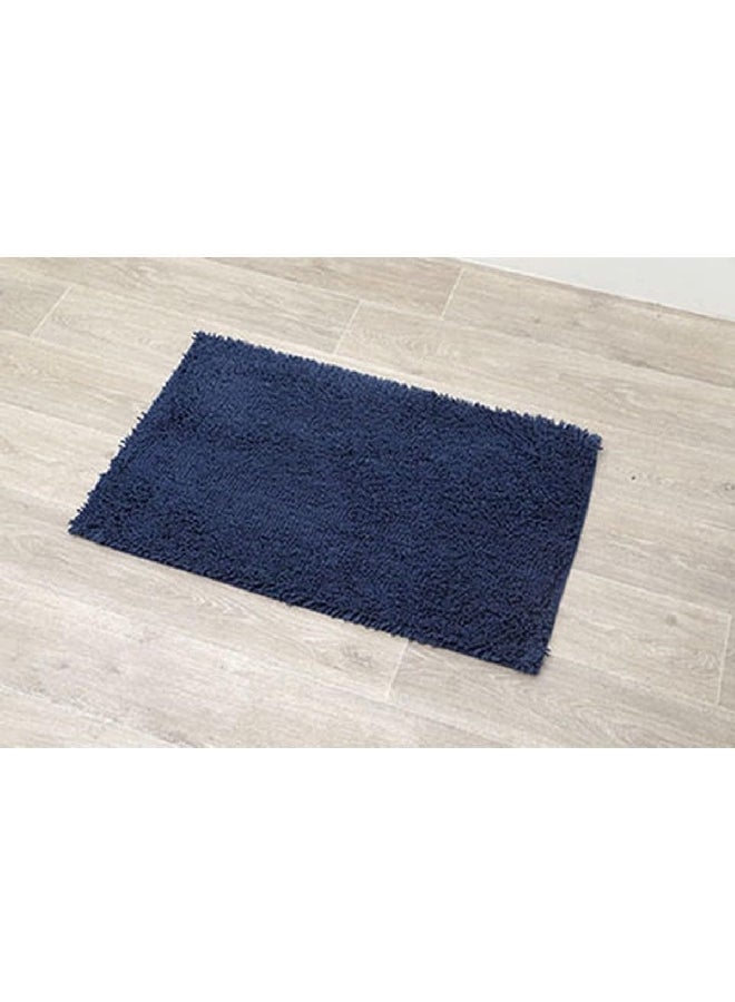 Tendance Anti-Slip Chenille Microfiber Bathroom Mat Navy Blue 50 x 80 cm 7742118 - Image 3