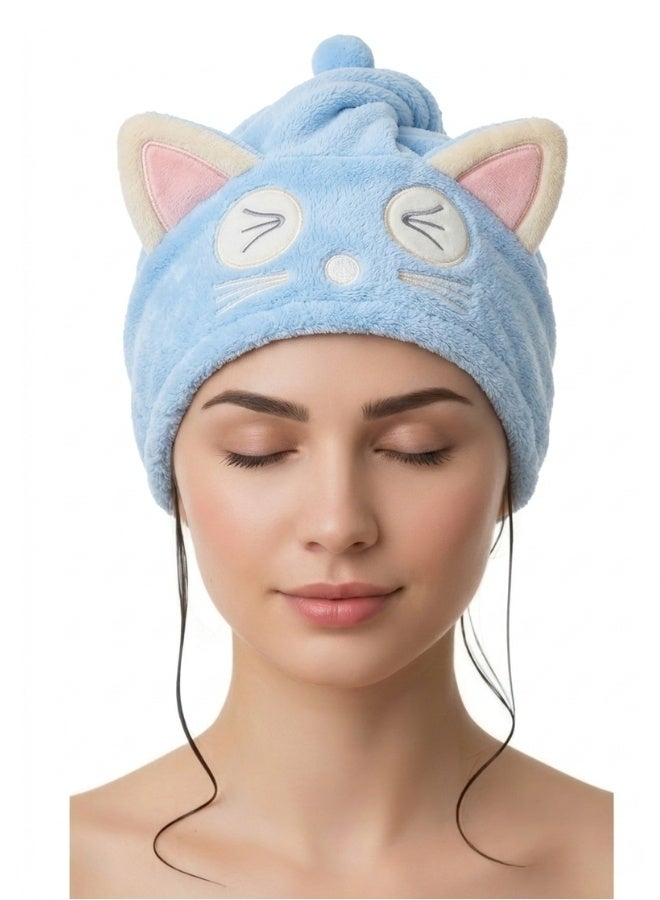 منشفة شعر مايكروفايبر فاخرة لتجفيف الشعر بسرعة – عمامة شعر ناعمة متعددة الاستخدام لتجفيف الشعر وتصفيفه – غطاء شعر أنيق وناعم للعناية بالشعر أثناء النوم – خفيفة، مريحة، مضادة للهيشان والتقصف – تصميم عصري فاخر يناسب النساء والبنات - Image 1