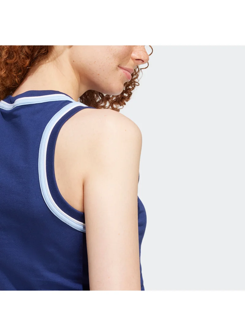 Adidas Essentials Color-Pop Cotton Crop Tank Top