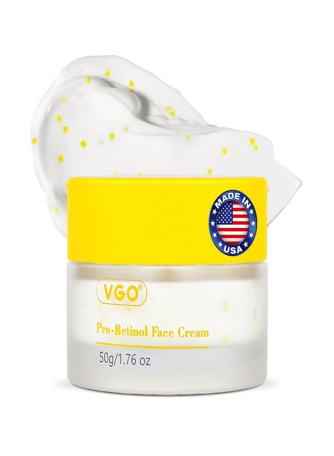 VGO Retinol Cream for Face, 1% Retinol, 1% Bakuchiol, Skin Tightening, Anti Aging and Wrinkle, Facial Firming Cream for All Skin Types (1.76 Fl Oz) - Image 1