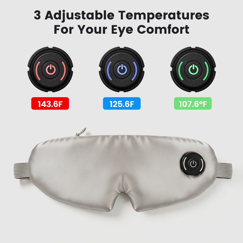 Wireless Heating Eye Mask with Graphene, 3 Temperature Settings, Rechargeable, Washable - Image 2