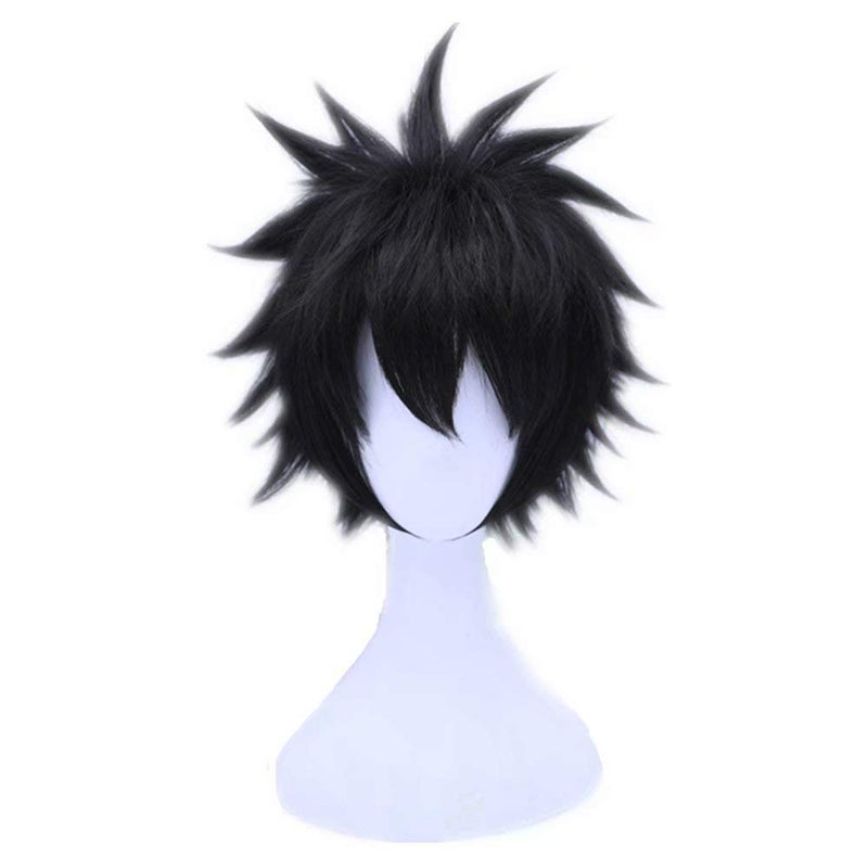 KiyaCos Short Black Fluffy Anime Fans Role Play Unisex Cosplay Wig (Not Styled) - Image 2