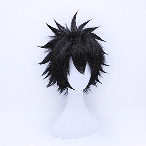 KiyaCos Short Black Fluffy Anime Fans Role Play Unisex Cosplay Wig (Not Styled) - Image 4