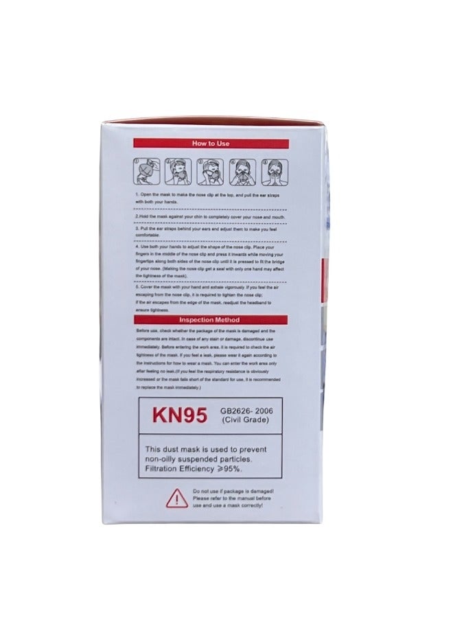 KN95 Face Mask – 10 Pieces, 5-Layer Protection, Comfortable Fit, Anti-Dust, Pollution Protection, Disposable Respirator Masks for Personal Safety - Image 2
